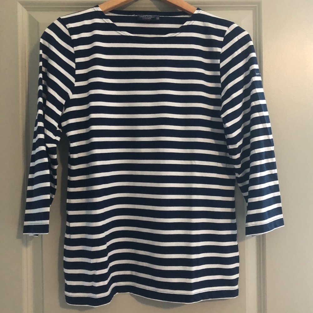Saint James Striped 3/4 Sleeve Top